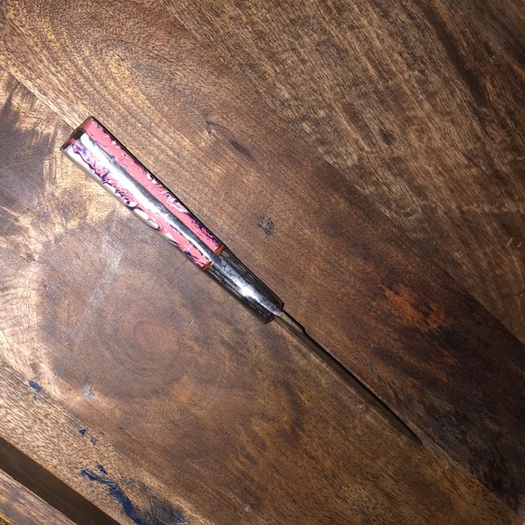 Damascus Knife Full Tang Corain and Wood Handle NWOT - Picture 2 of 9